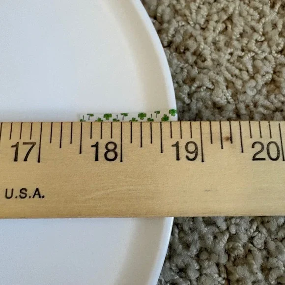 Rae Dunn Lucky St Patricks Day Melamine Serving Platter White Green Clover 19in - Picture 3 of 6